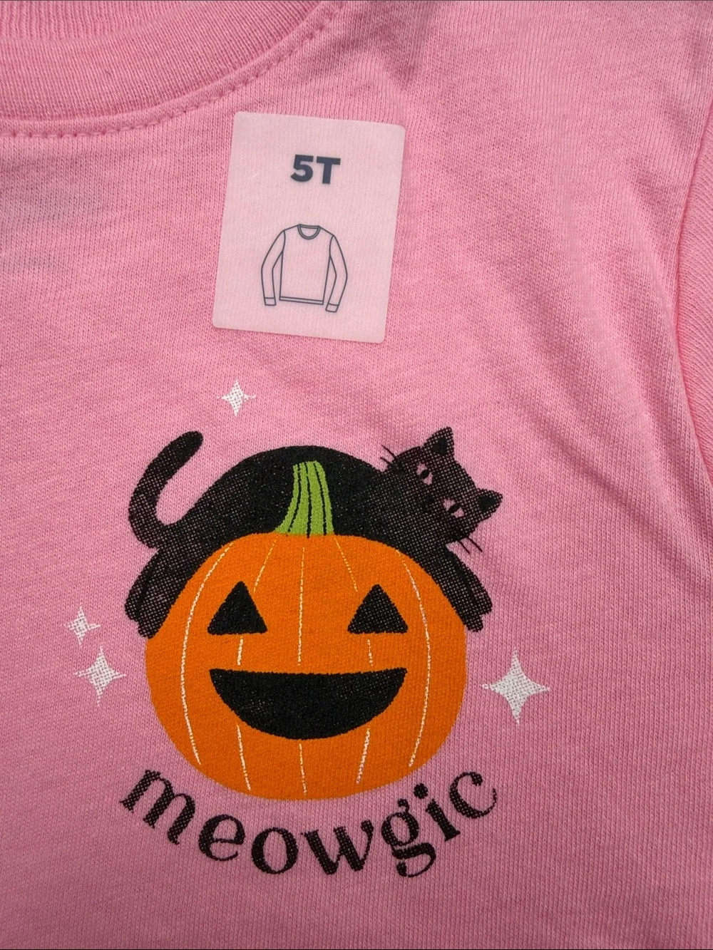 Old Navy Pink Pumpkin 'Meowgic' Long-Sleeve Tee - Kids